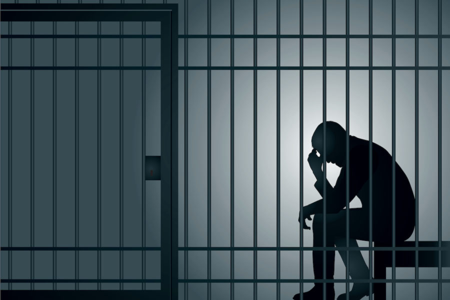 Illustration of a Man Lock Up in Prison | Drug Charges Attorney​​ in Los Angeles | Wegman & Levin